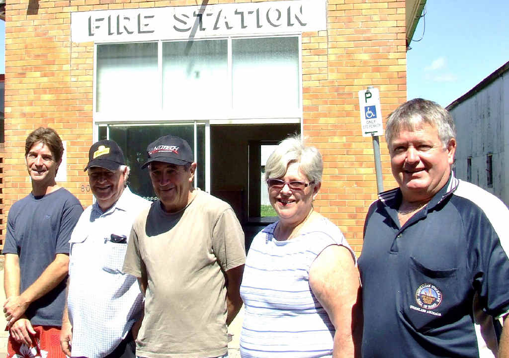 NEW DIGS: Allora Men’s Shed committee members Justin Petersen, Trevor Shields, Dick Evans, Ros and Andrew Cave recently inspected The Men’s Shed new home base, the former Allora Fire Station in Herbert Street. NEW DIGS: Allora Men’s Shed committee members Justin Petersen, Trevor Shields, Dick Evans, Ros and Andrew Cave recently inspected The Men’s Shed new home base, the former Allora Fire Station in Herbert Street.
